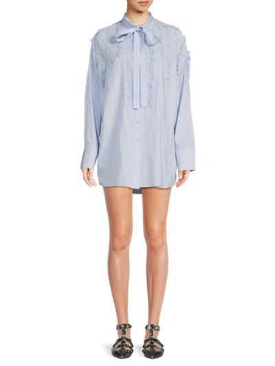 VALENTINO WOMEN'S EMBROIDERED MINI DRESS