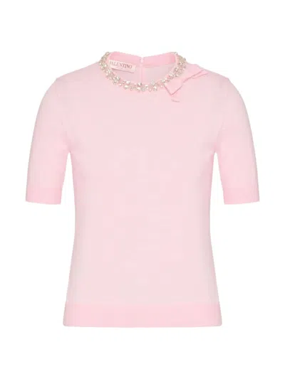 Valentino Women's Embroidered Wool Jumper In Comfit