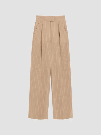 Valentino Women's Faded Pinstripe Pants In Beige