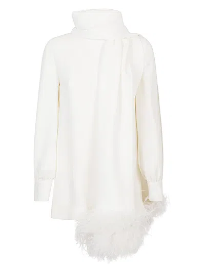 VALENTINO WOMEN'S FEATHERED SILK TOP