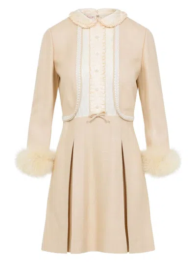 Valentino Women's Feathers Mini Dress