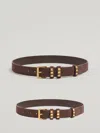 Valentino Garavani Women's Flaneuse Belt In Suede 30mm In Brown