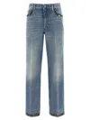 Valentino Women Blue Floral Print Jeans, 26 Luxury Jeans For Women Darveys In Blue