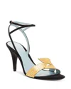 Valentino Open-toed High-heeled Sandals In Black/gold