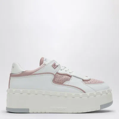 VALENTINO GARAVANI WOMEN'S FREEDOTS XL WHITE/PINK SNEAKER | SIZE 39.5 | 5W2S0IG5FXC