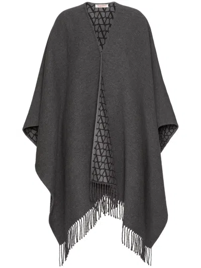Valentino Women Fringed Double Poncho