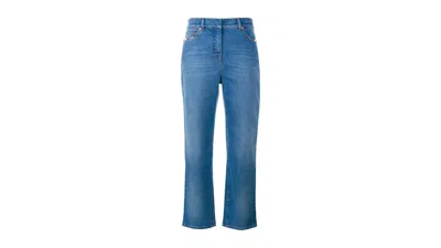 Pre-owned Valentino Women's Garavani Rockstud Boyfriend Jeans In Blue