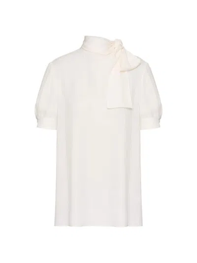Valentino Women's Georgette Top In Ivory