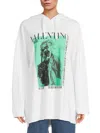Valentino Women's Graphic Oversized Hoodie In Multi