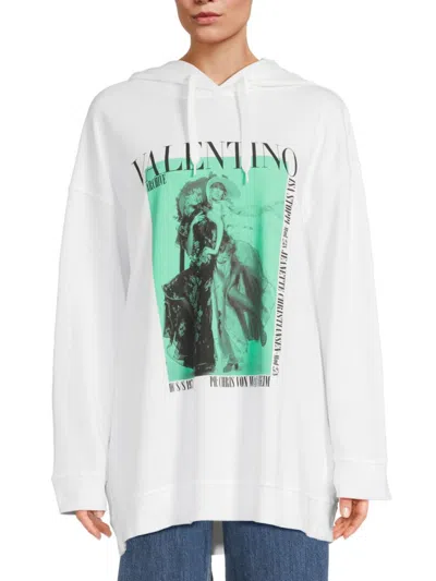 Valentino Women's Graphic Oversized Hoodie In Multi