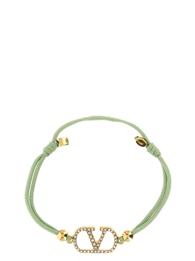 Valentino Garavani Green Signature Logo Bracelet