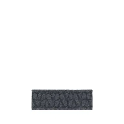 Valentino Garavani Headband In Grigio Melange/antracite