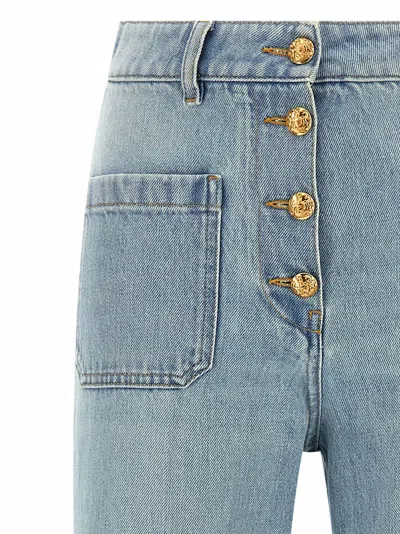 Valentino Women's High Waist Jeans In Blue