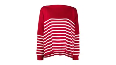 Pre-owned Valentino Women's Horizontalstripe Jacket In Red