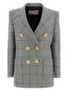 Valentino Garavani Houndstooth Double-breasted Jacket In Print