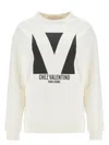 Valentino Garavani Women Ivory Cotton Sweatshirt In Beige