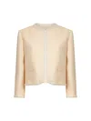 Valentino Women Ivory Crepe Couture Jacket In Neutral