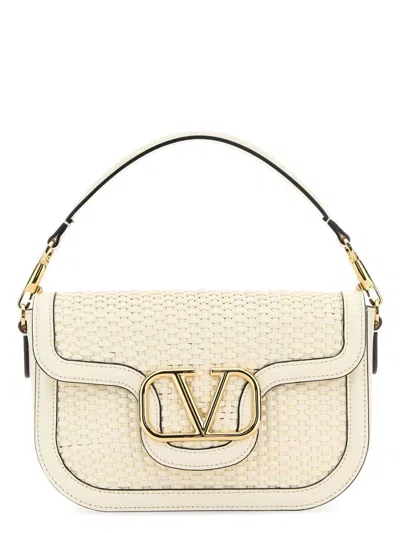 VALENTINO GARAVANI WOMEN'S IVORY LEATHER ALLTIME SHOULDER BAG