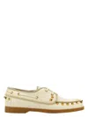 Valentino Ivory Leather Lace-up Shoes In Multi