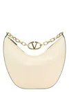 Valentino Women's Ivory Leather Medium Hobo Vlogo Moon Shoulder Bag