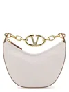 Valentino Garavani Ivory Leather Mini Hobo Vlogo Moon Handbag