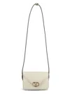 Valentino Garavani Ivory Leather Vlogo Crossbody Bag In White