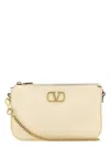 Valentino Garavani Women Ivory Leather Vlogo Crossbody Bag