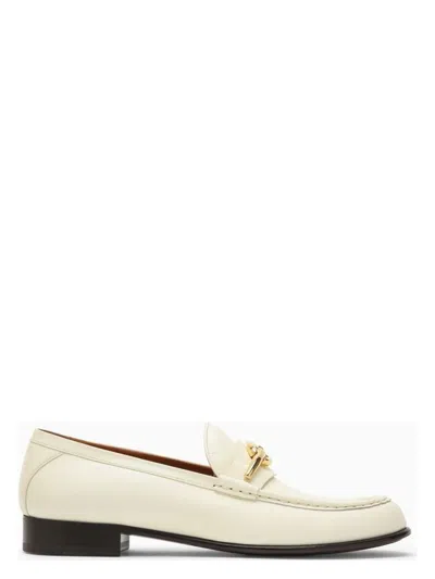 Valentino Garavani Women's Ivory Leather Vlogo Signature Loafer