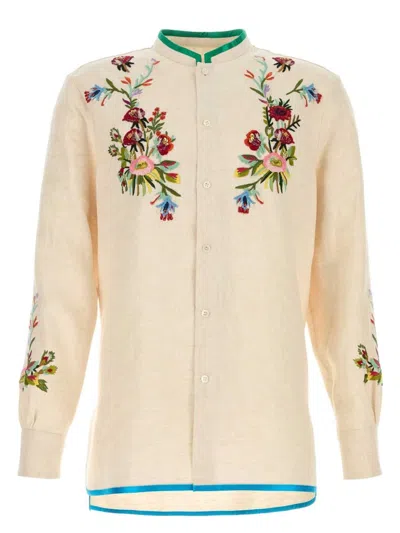 VALENTINO WOMEN'S IVORY LINEN SHIRT