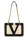 Valentino Garavani Garavani Viva Superstar Medium Nappa Leather Shopping Bag Woman Butter/black Uni