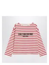 Valentino Womens Avorio Rosso Striped Brand-print Cotton-jersey T-shirt In Print