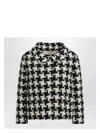 Valentino Extra Large Houndstooth Tweed Jacket In Print