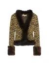 Valentino Jacquard-strickjacke Mit Animalprint Aus Lurex Frau Animalier Xs In Animal Print