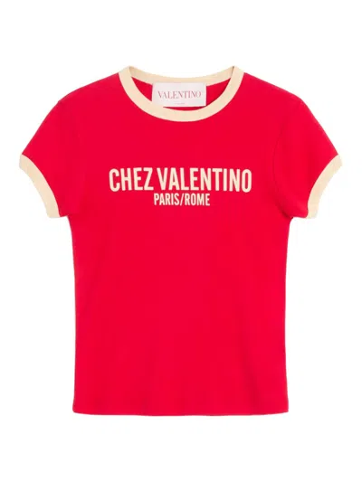 Valentino Women's Jersey Cotton T-shirt In Red