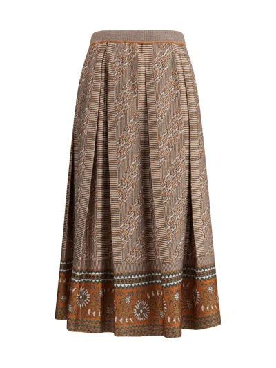 Valentino Women Knit Lurex Midi Skirt