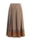 Valentino Knit Lurex Midi Skirt In Multicolor