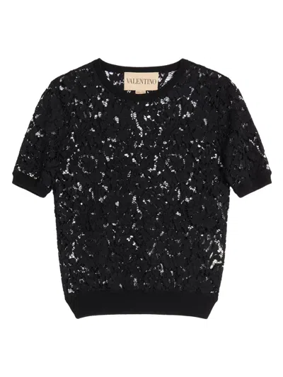 Valentino Women's Lace And Cotton Sweater In Multi