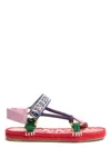 Valentino Embroidered Fabric Lake Powell Sandals