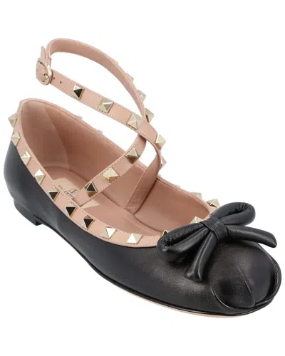 Valentino Garavani Valentino Women's Lambskin Rockstud Ballet Flat In Black