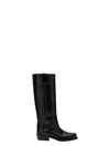 Valentino Garavani Black Leather Biker Rockstud Boots