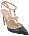 Valentino Women's Leather Gold-tone Rockstud (authentic Pre-loved) In Black