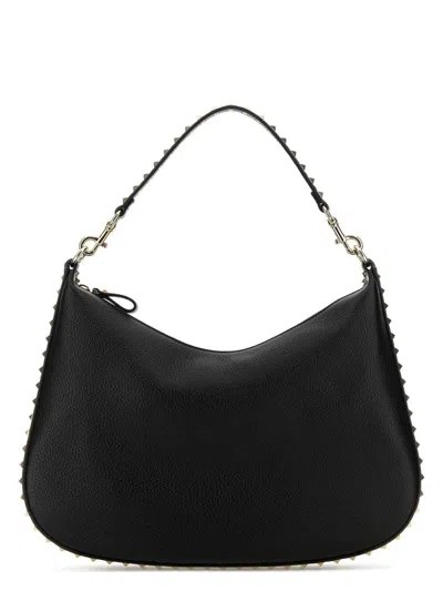 VALENTINO GARAVANI WOMEN'S LEATHER HOBO ROCKSTUD SHOULDER BAG