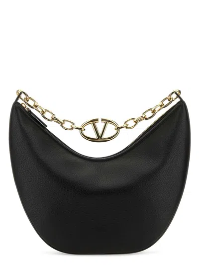 VALENTINO GARAVANI WOMEN'S LEATHER MEDIUM HOBO VLOGO MOON SHOULDER BAG
