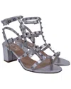 Valentino Women's Leather Rockstud Caged Sandal (authentic Pre-loved) In Multi