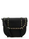 Valentino Small Rockstud Leather Saddle Crossbody Bag