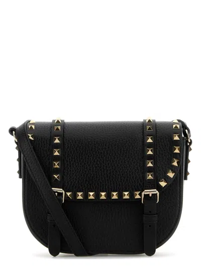 Valentino Garavani Women's Leather Rockstud Crossbody Bag In Black