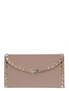 Valentino Women's Leather Rockstud Mini Bag With Strap In Powder