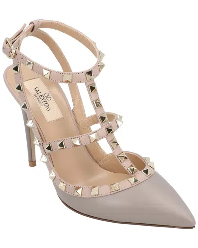 Valentino Garavani Valentino Women's Leather Rockstud Pump (authentic Pre-loved) In Gray