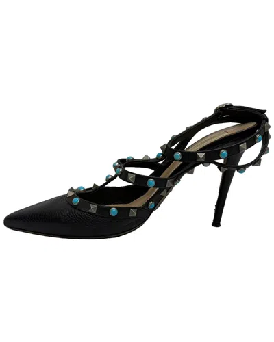 Valentino Garavani Valentino Women's Leather Rockstud Rolling Pump (authentic Pre-loved) In Animal Print