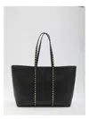 Valentino Rockstud Tote Bag In Black